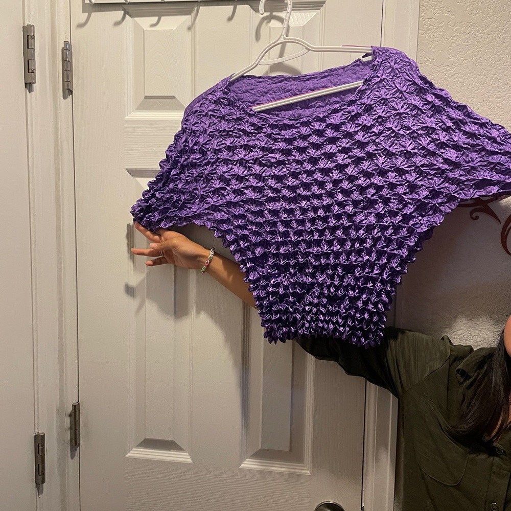 Purple Textured Short Sleeve Top. New

Never worn - Picture 5 of 5